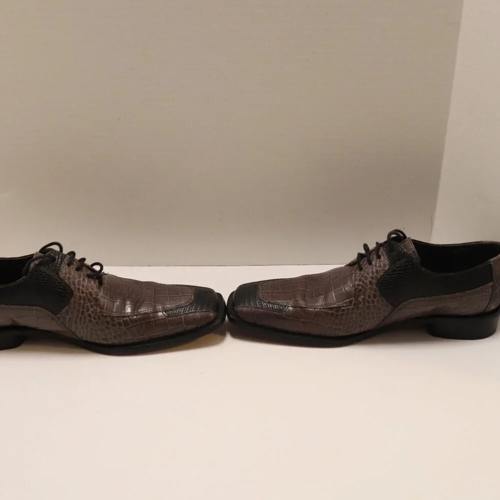 Stacy Adams Men's Dress Oxford Shoes‎ Gator Print on Leather Size 9M